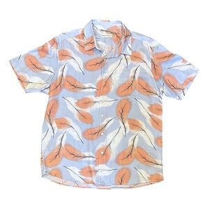 Far Afield Stachio Classic Short Sleeve Shirt Tourmaline Feather Blue Men’s 4/XL